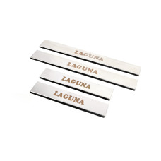 Накладки на пороги Carmos (4 шт. нерж.) для Renault Laguna 2007-2015 рр