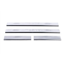 Накладка на пороги Carmos (нерж) V-1 4 накладки з написом V-1 для Mazda 3 2003-2009 рр