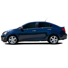 Нижні молдинги стекол (нерж) Sedan Carmos - Турецька сталь для Chevrolet Aveo T300 2011-2020 рр