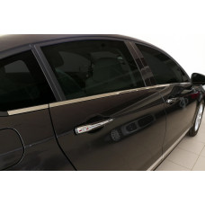 Нижня окантовка вікон (6 шт нерж.) Carmos - Турецька сталь для Citroen C-5 2008-2017 рр