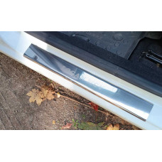 Накладки на пороги Carmos V1 (4 шт нерж) для Renault Logan MCV 2013-2022 рр