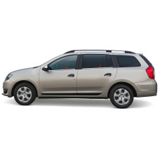 Окантовка вікон (4 шт нерж) Carmos - Турецька сталь для Dacia Logan MCV 2013-2020 рр