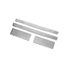 Накладки на внутрішні пороги Carmos (4 шт нерж) для Ford Custom 2013-2022 рр