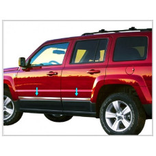 Молдинг дверей (нерж) для Jeep Cherokee/Liberty 2007-2013 рр