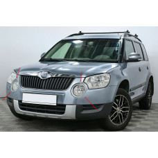 Накладки на противотуманки (2009-2013 2 шт. нерж) для Skoda Yeti рр