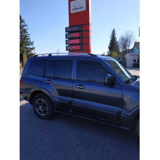 Рейлінги Хром турецький дизайн (2 шт) для Mitsubishi Pajero Wagon III 1999-2006 рр