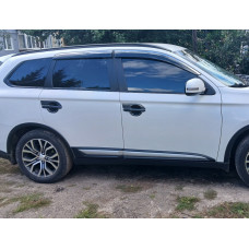 Рейлінги (2 шт) Чорні для Mitsubishi Outlander 2012-2021 рр
