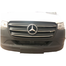 Накладки на решітку (5 шт, нерж) Carmos - Турецька сталь для мерседес Sprinter W907/W910 2018- рр