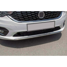 Накладка на передній бампер OmsaLine (2016-2020 нерж) для Fiat Tipo 2016- рр