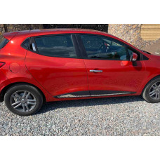 Молдинг дверної прямий (4 шт нерж) Хром для Renault Clio IV 2012-2019 рр