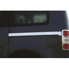 Молдинг під зсувну двері OmsaLine (2 шт. нерж.) для Volkswagen Caddy 2015-2020 рр