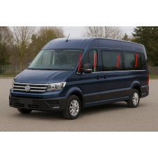 Нижні молдинги скла середня база (8 шт нерж.) для Volkswagen Crafter 2016- рр