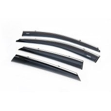 Вітровики з хромованим молдингом (4 шт Niken) для Hyundai IX-35 2010-2015 рр