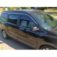 Вітровики з хромованим молдингом (4 шт Niken) для Dacia Lodgy 2012-2022 рр