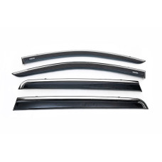 Вітровики з хромованим молдингом (4 шт Niken) для Renault Lodgy 2013-2022 рр