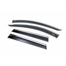 Вітровики з хромованим молдингом (4 шт Niken) для Dacia Duster 2018-2024 рр
