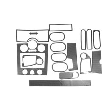 Накладки на панель 17 деталей (Meric Туреччина) Карбон для Renault Megane II 2004-2009 рр