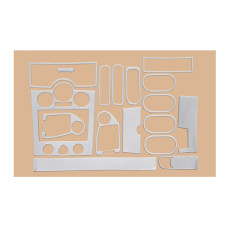 Накладки на панель 17 деталей (Meric Туреччина) Алюміній для Renault Megane II 2004-2009 рр