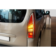 Накладка на стопи Прямі (2 шт. нерж.) Carmos для Citroen Berlingo 2008-2018 рр