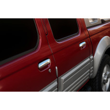 Накладки на ручки (4 шт нерж) Carmos - Турецька сталь для Nissan NP300 1999-2015 рр