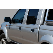 Зовнішня окантовка вікон (4 шт. нерж.) Carmos - Турецька сталь для Nissan NP300 1999-2015 рр