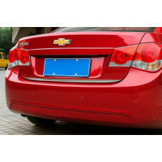 Накладка на кромка багажника (нерж.) HB Carmos - Турецька сталь для Chevrolet Cruze 2009-2015 рр