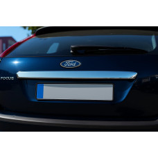 Накладка на кришку багажника (HB нерж.) Carmos - Турецька сталь для Ford Focus II 2005-2008 рр