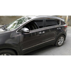 Молдинг дверний (4 шт нерж) OmsaLine - Італійська нержавійка для Kia Sportage 2015-2021 рр