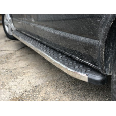 Бокові пороги BlackLine (2 шт алюміній) Довга база для Volkswagen T5 Transporter 2003-2010 рр