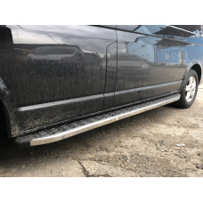 Бокові пороги BlackLine (2 шт алюміній) Довга база для Volkswagen T5 Multivan 2003-2010 рр