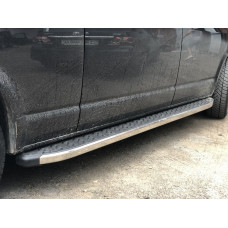 Бокові пороги BlackLine (2 шт алюміній) Довга база для Volkswagen T5 2010-2015 рр