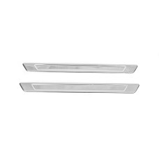 Накладки на пороги Carmos (2 шт нерж) для Opel Grandland X 2017- рр