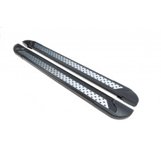 Бокові пороги New Vision Black (2 шт. алюміній) Максі база для Ford Connect 2006-2009 рр