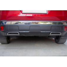 Обведення заднього бампера (2 шт. нерж) Carmos - Турецька сталь для Peugeot 3008 2016-2023 рр