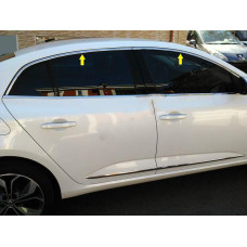 Верхня окантовка вікон (Sedan 6 шт нерж) OmsaLine - Італійська нержавійка для Renault Megane IV 2016-2025 рр