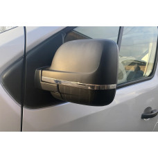 Смужки на дзеркала (2 шт нерж) для Opel Vivaro 2015-2019 рр