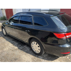 Вітровики з хромованим молдингом (HB 4 шт Niken) для Seat Leon 2013-2020 рр