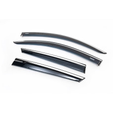 Вітровики з хромованим молдингом (4 шт Niken) для Toyota C-HR 2016-2023 рр