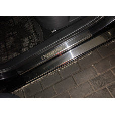 Накладки на пороги Carmos (8 шт. нерж.) для Skoda Octavia II A5 2010-2013 рр