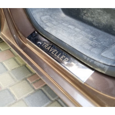 Накладки на дверні пороги Carmos (4 шт) для Peugeot Traveller 2017- рр