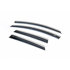 Вітровики з хром смужкою HB/SD (4 шт Niken) для Opel Astra J 2009-2015 рр