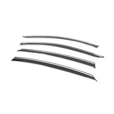 Вітровики з хромованим молдингом HB (4 шт Niken) для Opel Astra K 2016-2021 рр