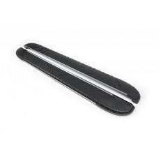 Бокові пороги Bosphorus Grey (2 шт. алюміній) Стандартна база для Fiat Doblo I 2005-2010 рр