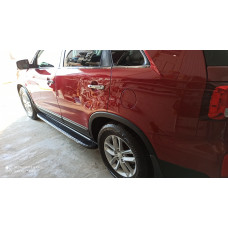 Бокові пороги Bosphorus Grey (2 шт. алюміній) 2010-2013 для Kia Sorento II XM рр