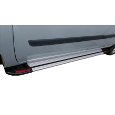 Бокові пороги Rainbow (2 шт алюм) Коротка база для Renault Kangoo 2008-2020 рр