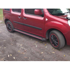 Бокові пороги Maya Red (2 шт. алюміній) Довга база для Renault Kangoo 2008-2020 рр