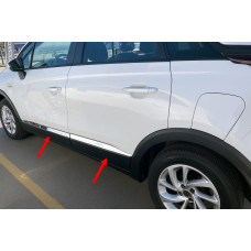 Молдинг дверний (4 шт. нерж.) Carmos - Турецька сталь для Opel Crossland X 2017-2024 рр