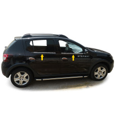 Окантовка вікон (нерж.) Carmos - Турецька сталь для Dacia Sandero 2013-2020 рр