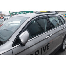 Ветровики на окна (4 шт, HIC) для Volkswagen Tiguan 2016-2023 гг