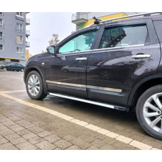 Бокові пороги Maya V1 (2 шт. алюміній) Коротка база для Nissan Qashqai 2010-2014 рр